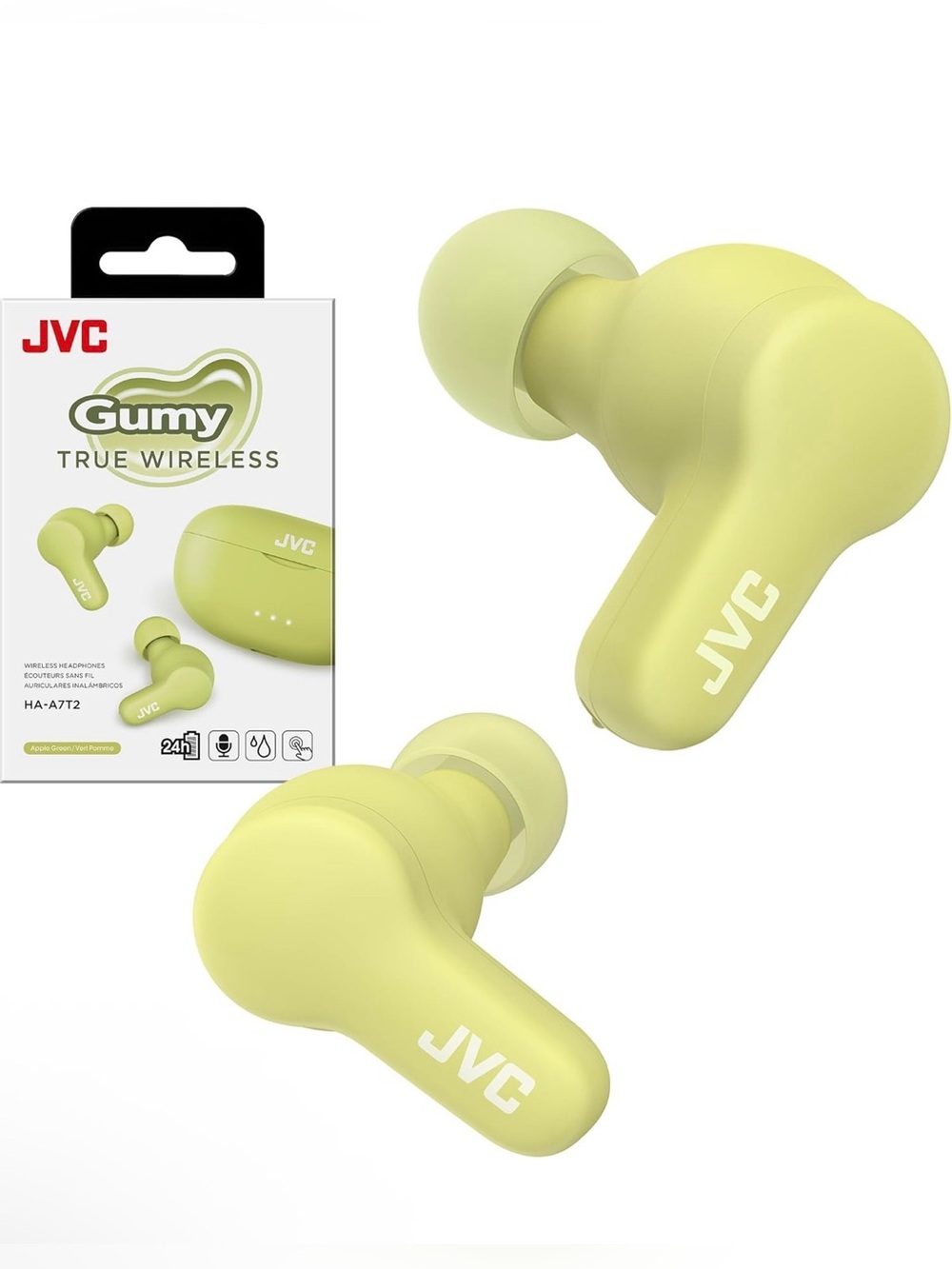 JVC Gumy True Wireless Earbuds in Light Green